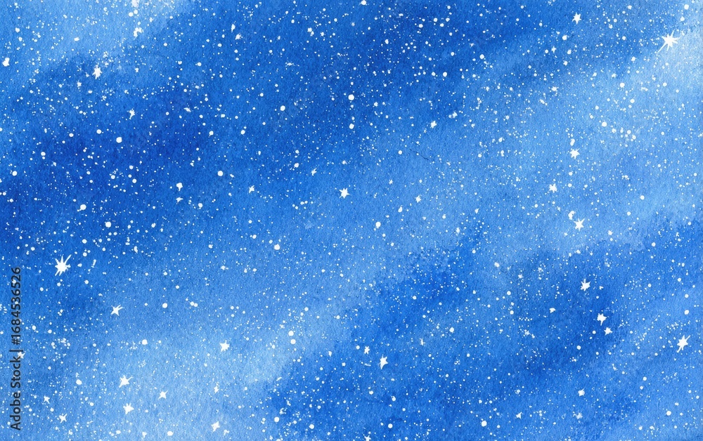 Fototapeta premium Abstract starry night sky, watercolor effect