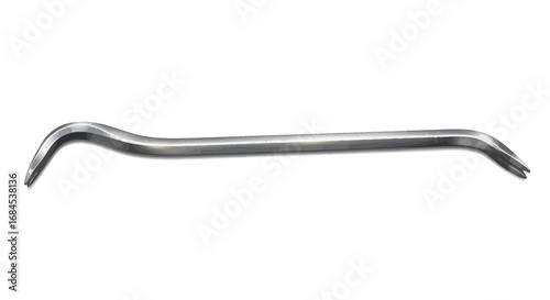 Metallic Crowbar Illustration Isolated on White Background for Construction
