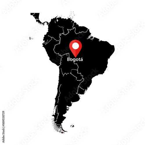 Bogota's Geographic Prominence: A Visual Representation of South American location