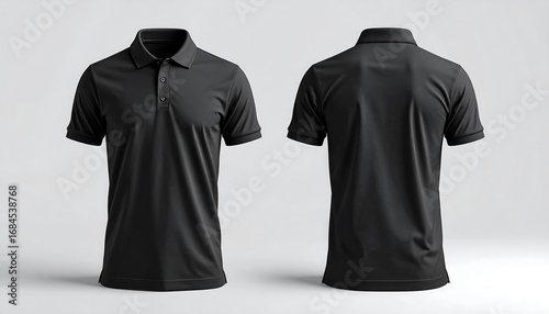 Blank black polo shirt mockup (1)