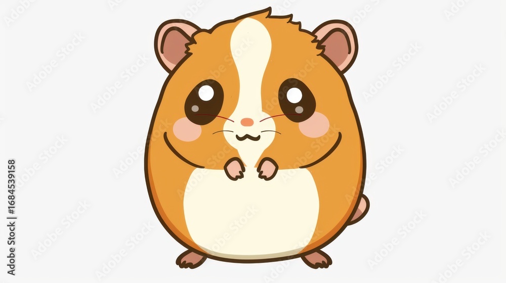 Naklejka premium Close-Up of a Fluffy White Hamster: Sitting on Wooden Surface with Sawdust, Indoor Pet Scene on Soft Background