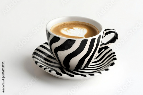 Bold Zebra Striped Coffee Cup