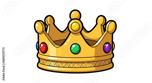 Download golden crown vector illustration royalty symbol for king queen prince princess tiara image 100 characters