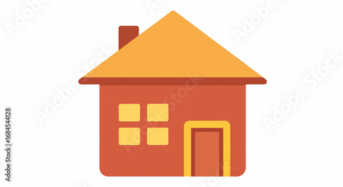 Cozy Home Vector Illustration Simple Design for Real Estate & Family Concepts