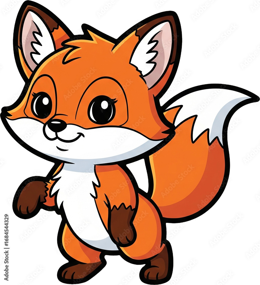 Obraz premium Cute fox character