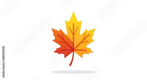 Autumnal Maple Leaf in Warm Hues A Vibrant Symbol of Fall and Seasonal Change