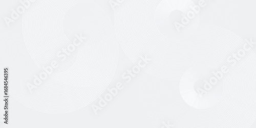 Abstract white glowing geometric lines on gray background. Modern shiny blue circle lines pattern. Futuristic technology concept.Eps 10