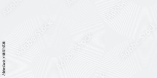 Abstract white glowing geometric lines on gray background. Modern shiny blue circle lines pattern. Futuristic technology concept.Eps 10