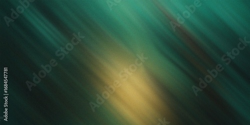 Diagonal streaks of teal green and golden yellow light abstract background