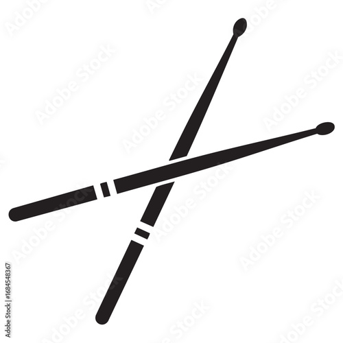 Drumsticks icon isolated on a white background vector illustration
