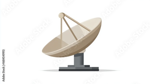 Illustration of a satellite dish on a stand