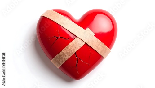 Broken heart bandaged