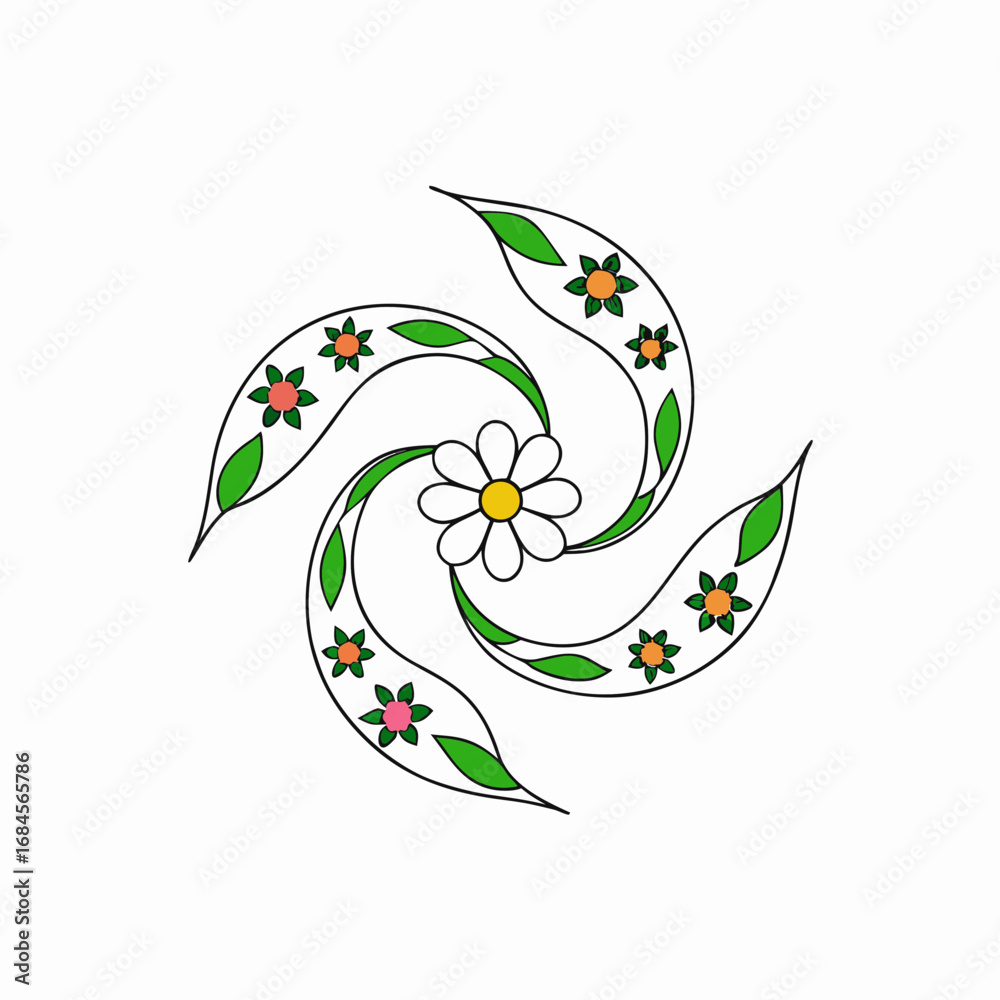 Fototapeta premium Petal Harmony Swirl