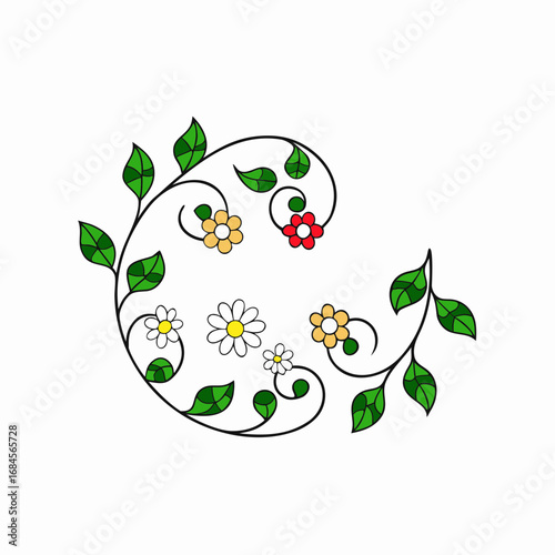 Enchanted Floral Swirl