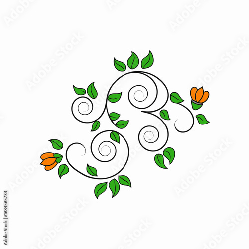Enchanted Floral Swirl