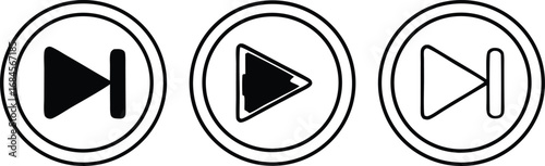 Media controls row, previous, shuffle (crossed arrows), next outline set.