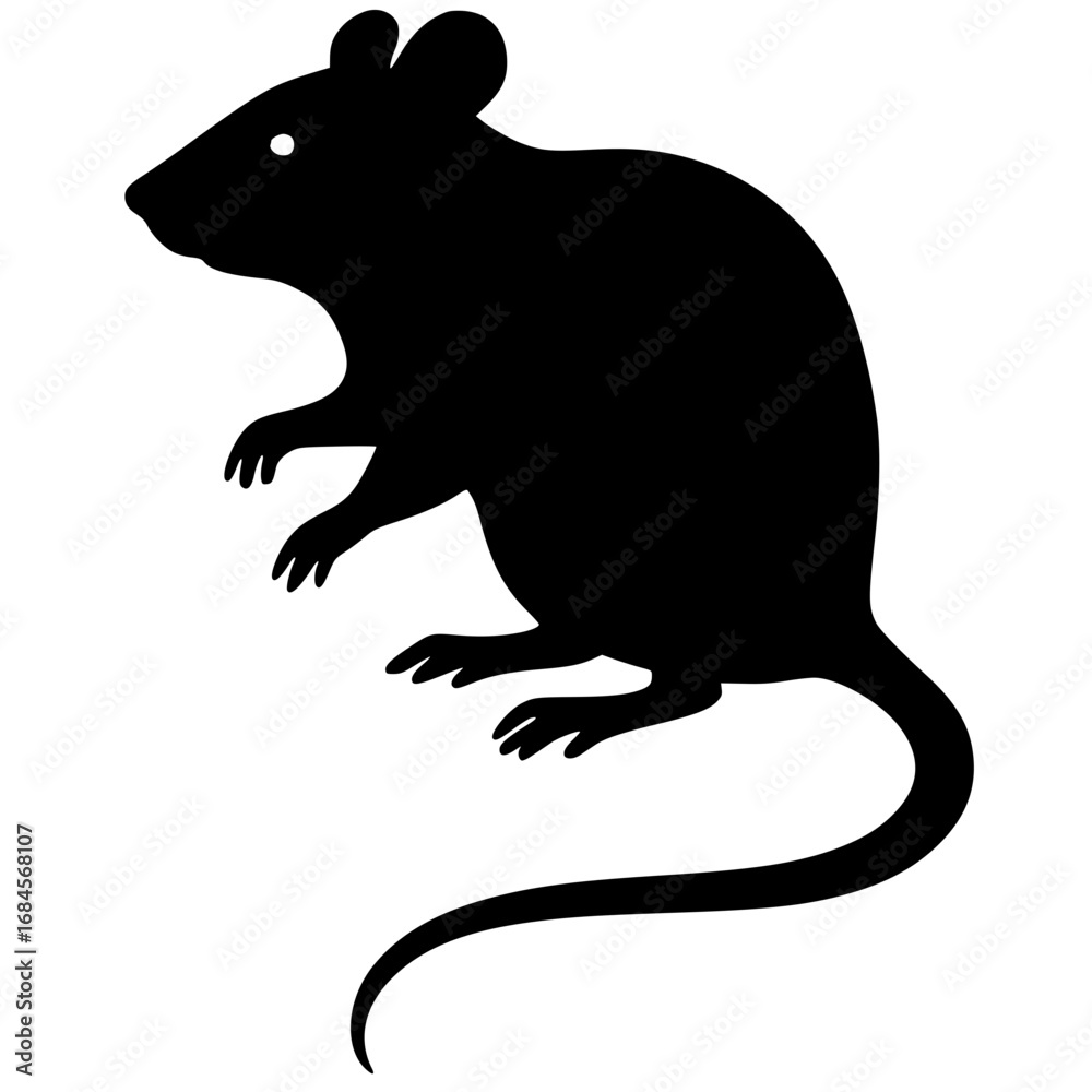 Fototapeta premium Silhouette of a mouse