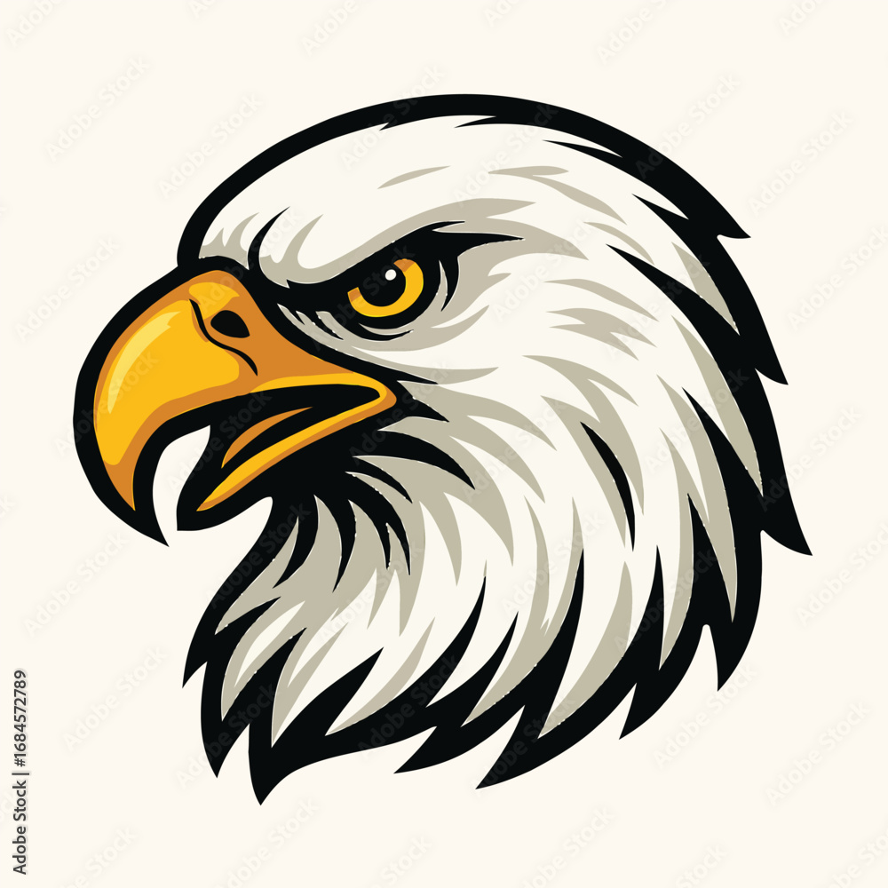Obraz premium Majestic Eagle Head Symbol of Freedom and Power Vector Illustration