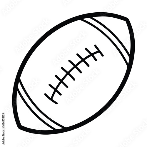 Minimal Line Art of a Football