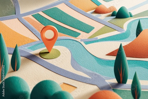 Navigation map graphic