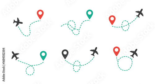 air travel routes connecting various destinations around globe