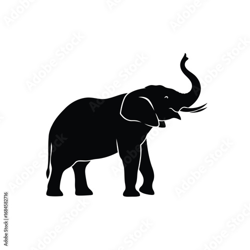 Majestic Elephant Silhouette A Symbol of Strength and Grace