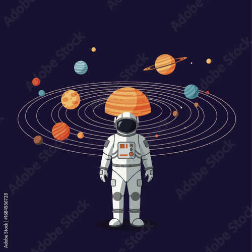 Astronauts Cosmic Journey Exploring the Solar Systems Wonders