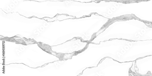 White marble texture background, horizontal and wavy unique veining pattern, authentic and real high-resolution natural stone, ceramic tile design.