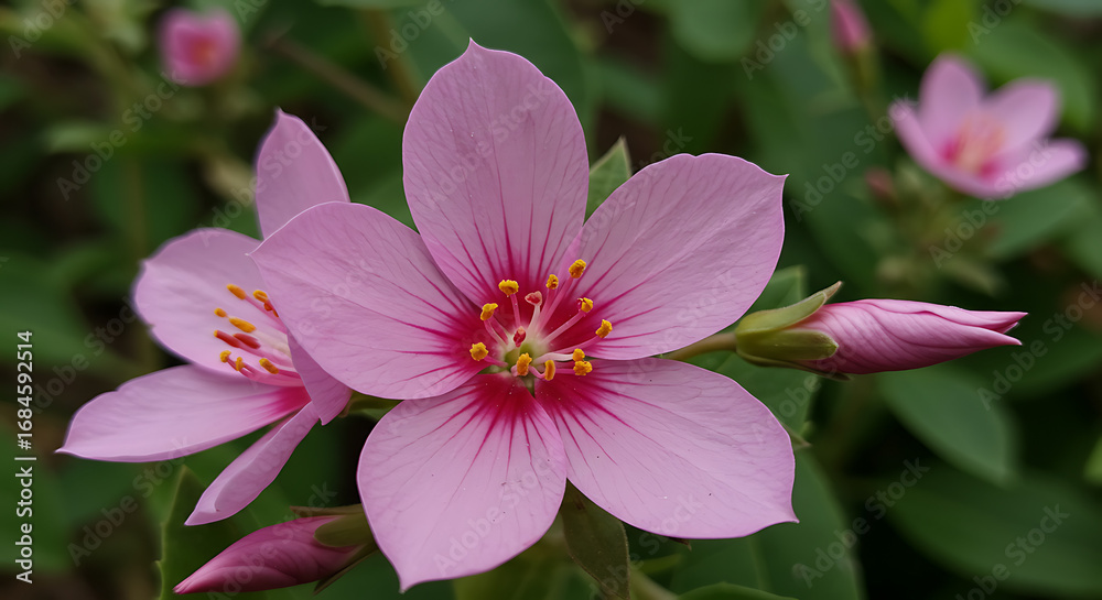 Fototapeta premium pink Cosmos Flower Close-up | Floral Nature Macro