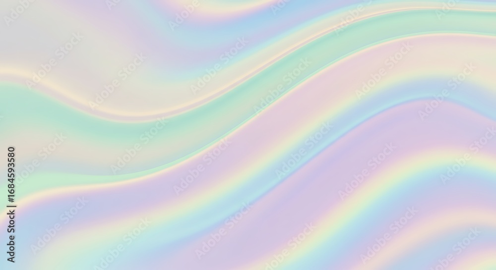Obraz premium professional high quality Elegant Wavy Lines in Pastel Colors Delicate Artistic Composition