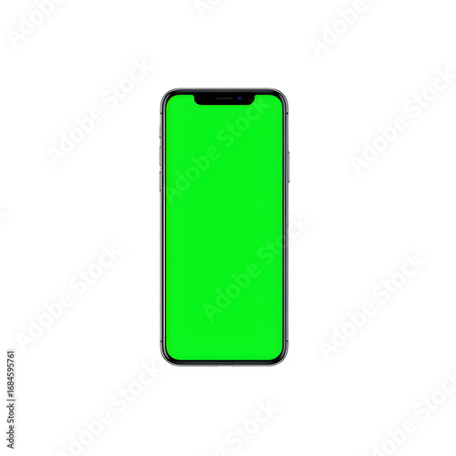 Smartphone with Green Screen Mockup