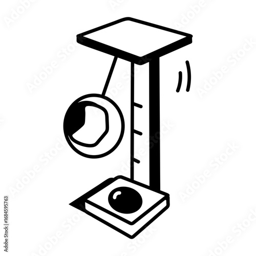 A doodle style icon depicting pendulum swing
