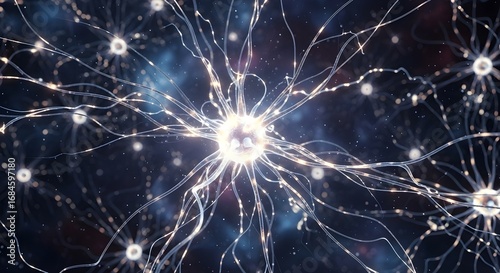 A stunning illustration of interconnected neurons, showcasing the intricate network of the human brain, evokes a sense of wonder and curiosity about the inner workings of the mind.