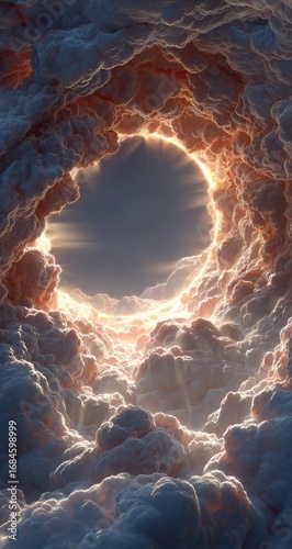 Heavenly Gate Among Clouds