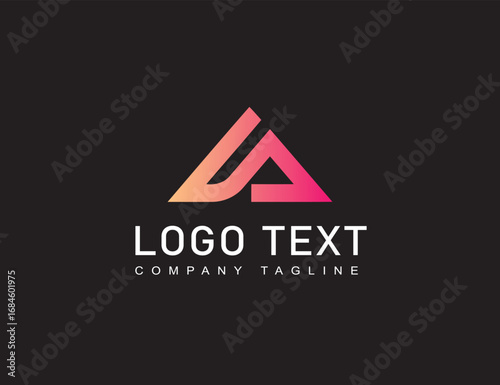 Abstract shape with initial letter a logo design inspiration