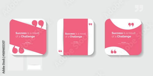 Set Bubble testimonial banner, quote, infographic. Social media post template designs for quotes. Empty speech bubbles, quote bubbles and text box