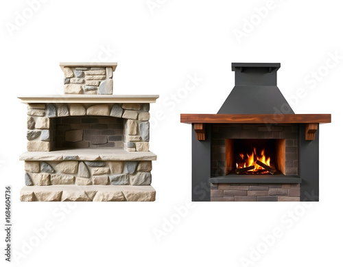 Outdoor Fireplace and Hearth Stone Structures