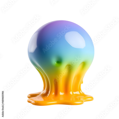 Melting Orb Gradient Sphere with Liquid Effect