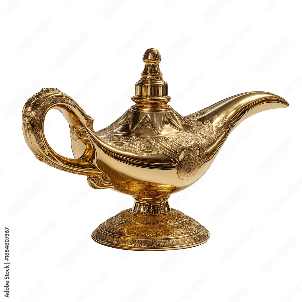 custom made wallpaper toronto digitalGolden decorative lamp showcasing intricate designs with a classic Arabian aesthetic in an artistic setting  PNG image, transparent background