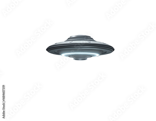 Futuristic UFO Hovering in Space