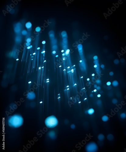 Dynamic light patterns in a dark environment abstract photography technology concept close-up view