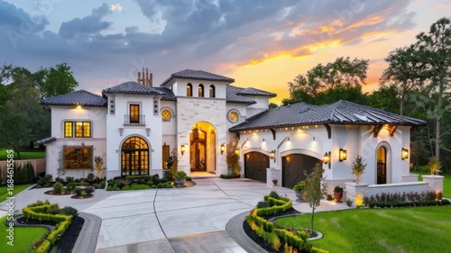 Luxury mansion exterior with dramatic sunset background.
Modern architecture showcasing elegance and lifestyle.
Perfect for real estate, home design, and luxury visuals. HD 4K Video