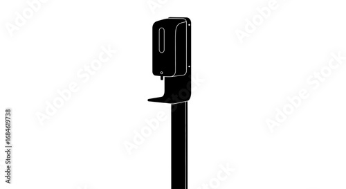 automatic hand sanitizer dispenser stand, floor mounted, hygiene station, public health, safety