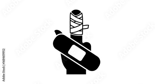 bandaged finger, hand injury, first aid, pain, healthcare, medical treatment, accident, ouch, emergency, bandage, health, wound, care, protection, safety