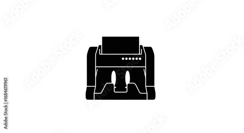 banknote counter machine, currency counting device, cash processing, financial transaction, money processing equipment, business and finance icon