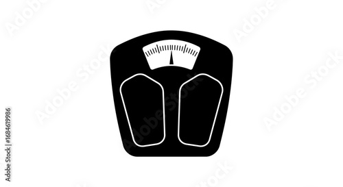 bathroom scale icon weight, measurement, fitness, health, diet, body, wellness, silhouette