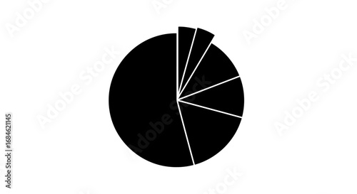 black pie chart sections, data visualization, business infographic, statistical analysis, marketing report, financial graph, circle diagram, segment, percentage