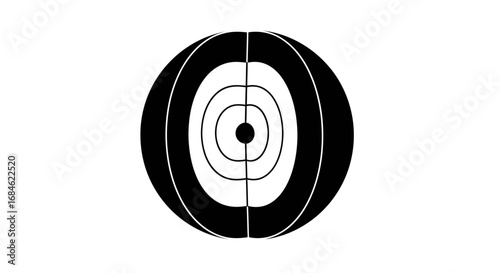 circular target black and white bullseye for accuracy, aim, and precision