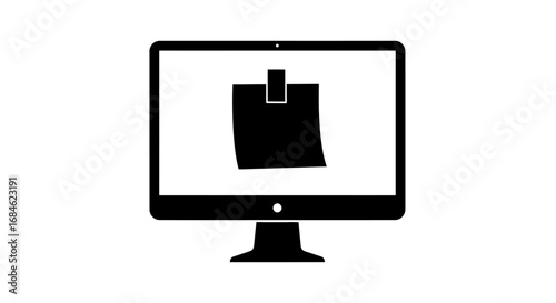 computer screen displaying pinned note, reminder, to do list, memo, digital sticky note, virtual note, 