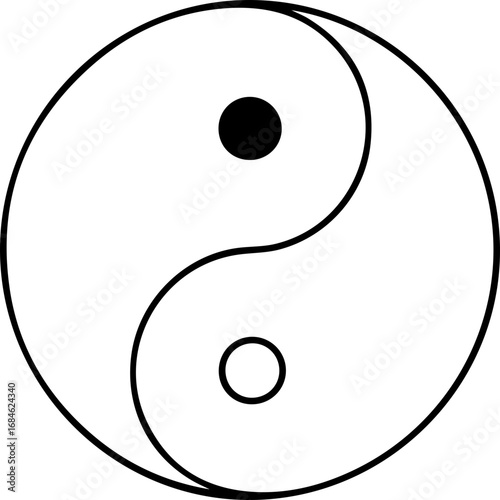 yin yang vector symbol